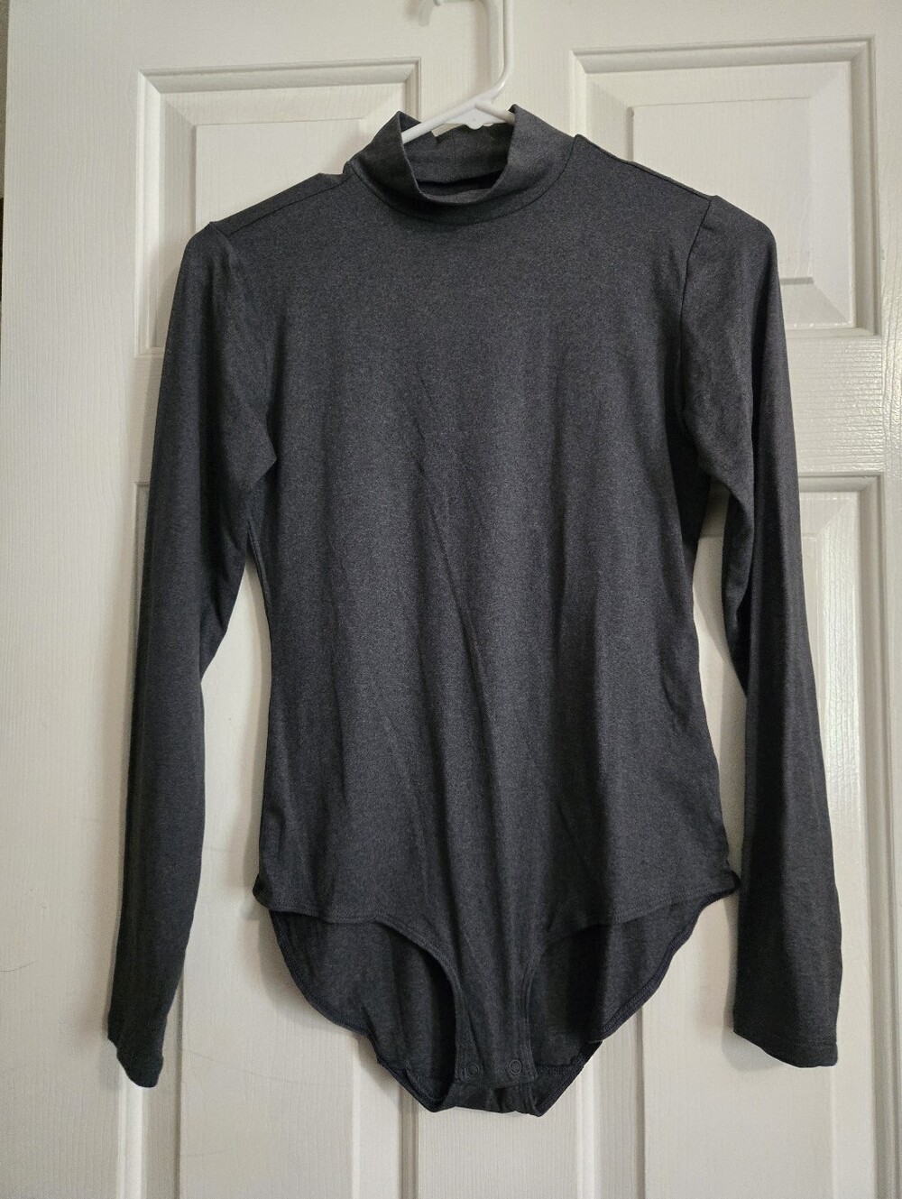 32 Degrees Charcoal Mock Neck Long-Sleeve Bodysuit